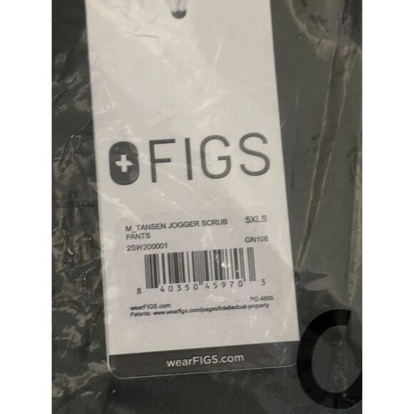 NWT FIGS Technical Collection Tansen Jogger Scrub Pants‎ Men's 5X SHORT Green - Picture 4 of 4